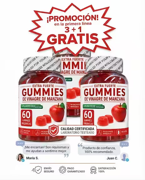 Gummies de Vinagre de Manzana – 60 Gummies