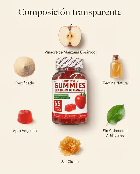 Gummies de Vinagre de Manzana – 60 Gummies