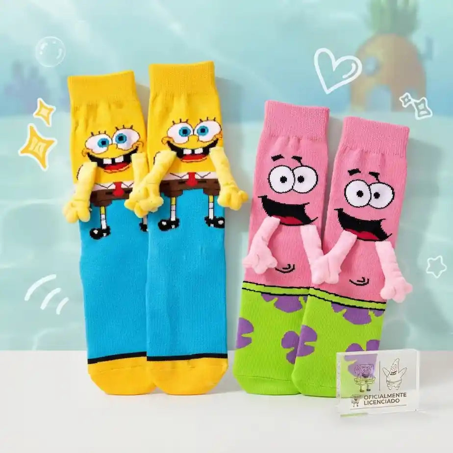 Calcetines Bob Esponja & Patricio  | ¡Se Conectan Solos!